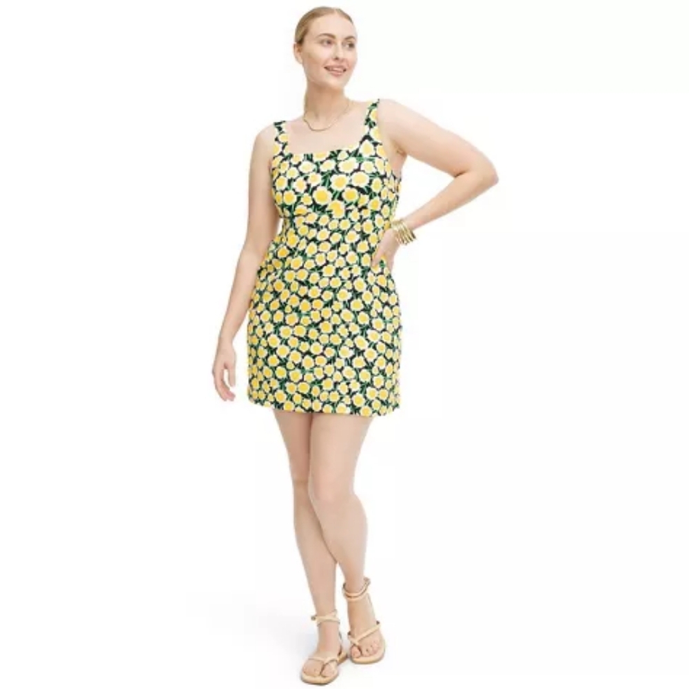 90's Shift Yellow Poppy Mini Dress